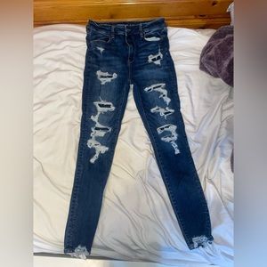 Dark Wash Distressed Jeans